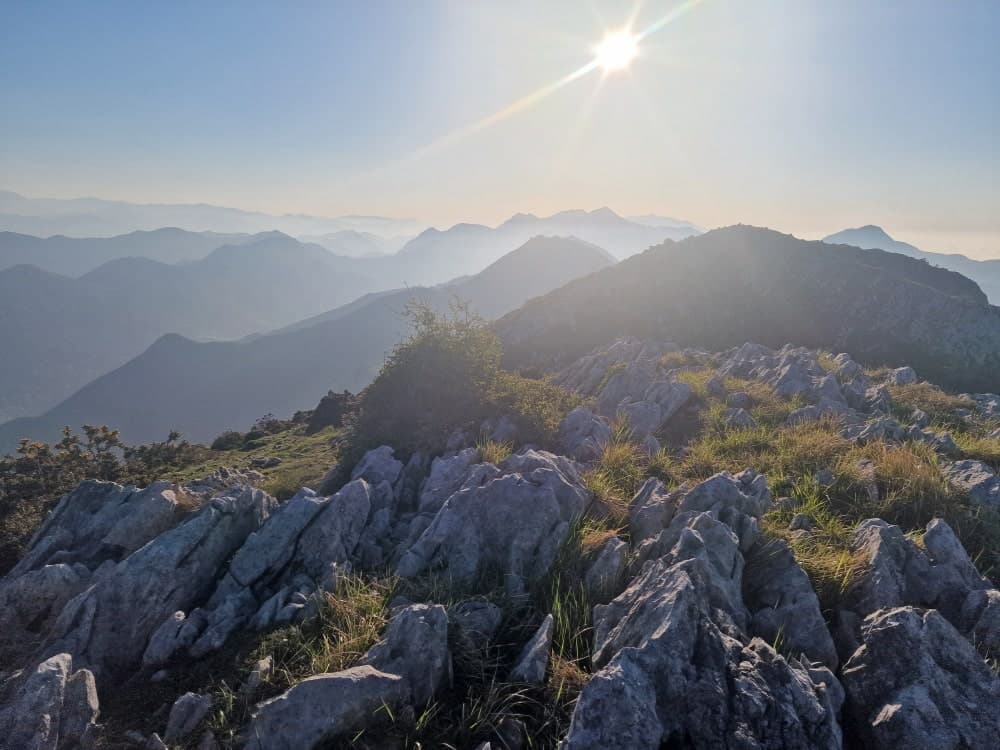 A trail in the mountains