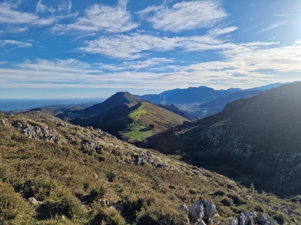 A trail in the mountains