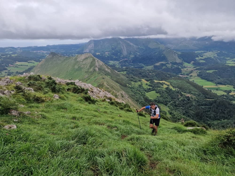 A trail in the mountains